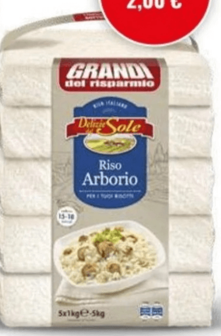 Riža Arborio 5 kg Grandi del risparmio - Akcija u trgovini Eurospin
