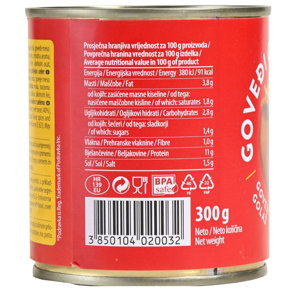 Podravka gulaš govedi 300 g Akcija u trgovini NTL