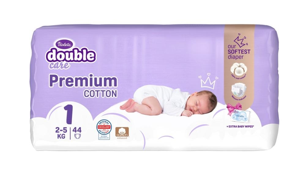 Dječje pelene Violeta premium cotton newborn, 44 kom - Akcija u trgovini KTC