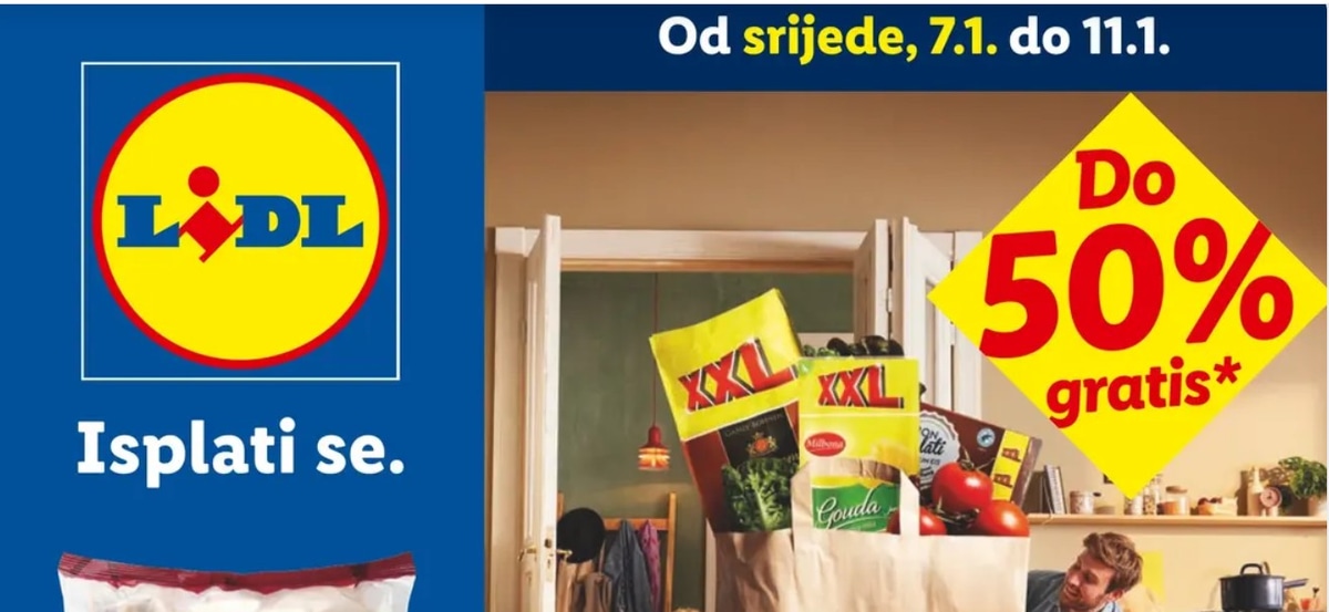 Lidl katalog: Najbolje akcije prehrambenih proizvoda od 07.01. do 11.01.2026