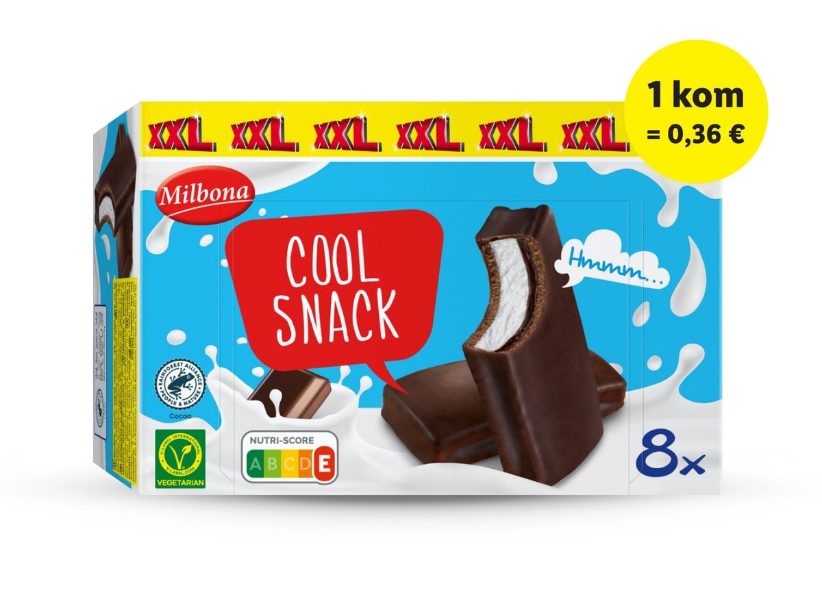 Milbona Biskvit s mliječnim punjenjem XXL 8 x 30 g - Akcija u trgovini Lidl
