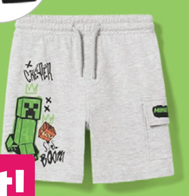 Kratke hlače Minecraft veličine: 104-134 cm - Akcija u trgovini Pepco