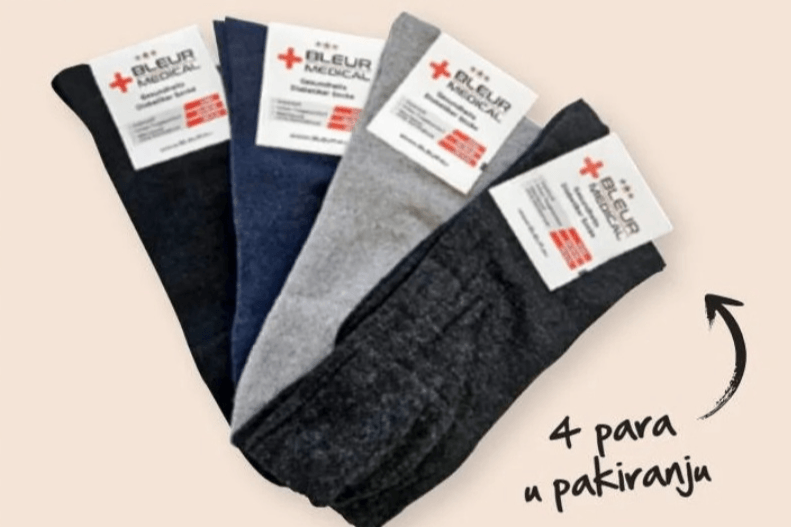 Dijabetičarske čarape Medical 4 para u pakiranju BLEUR MEDICAL - Akcija u trgovini Spar