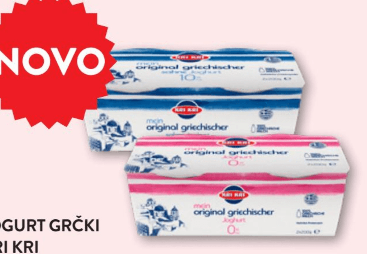 Jogurt Grčki Kri Kri 2 x 200 g - Akcija u trgovini Spar