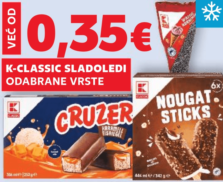 K-Classic Sladoledi odabrane vrste K Classic - Akcija u trgovini Kaufland