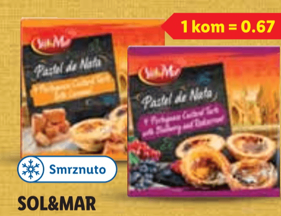 SOL&MAR Pastel de Nata 4 x 60 g - Akcija u trgovini Lidl