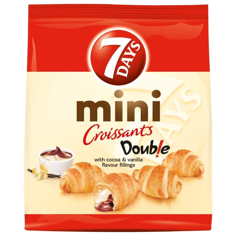 7 Days Mini Croissants Double Kakao Vanilija 185g - Akcija u trgovini Žabac