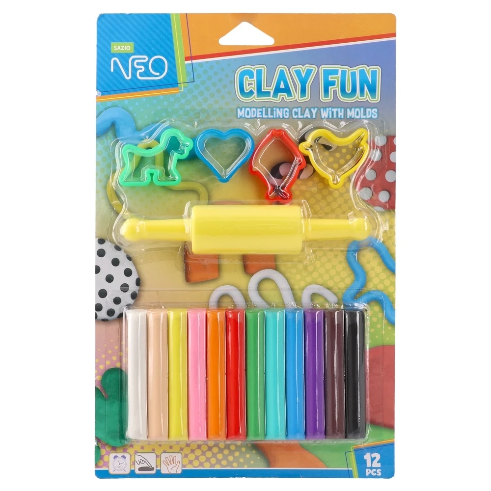 Neo Clay Fun plastelin 12 komada, 180 g Akcija u trgovini Plodine