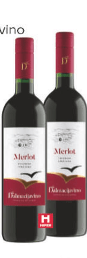 Merlot, Dalmacijavino Vino crno 0,75 L - Akcija u trgovini Tommy