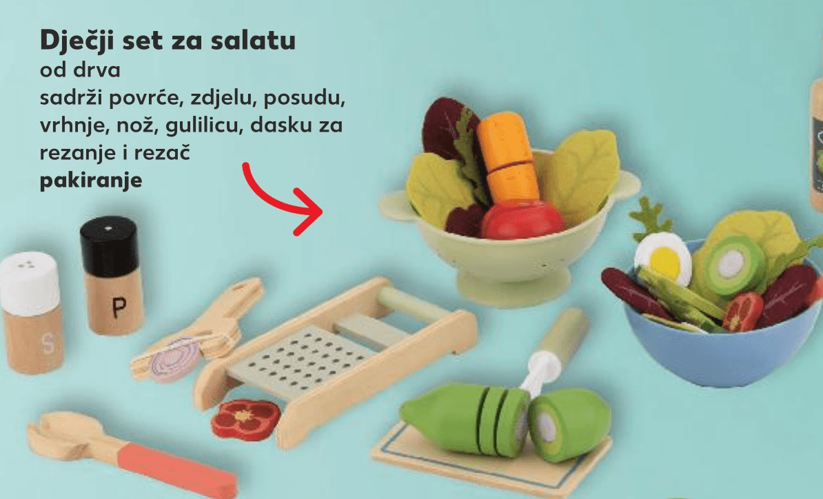 Dječji set za salatu Kid Land - Akcija u trgovini Kaufland
