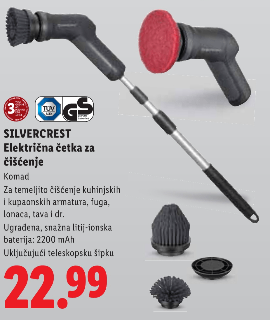 SILVERCREST Električna četka za čišćenje - Akcija u trgovini Lidl