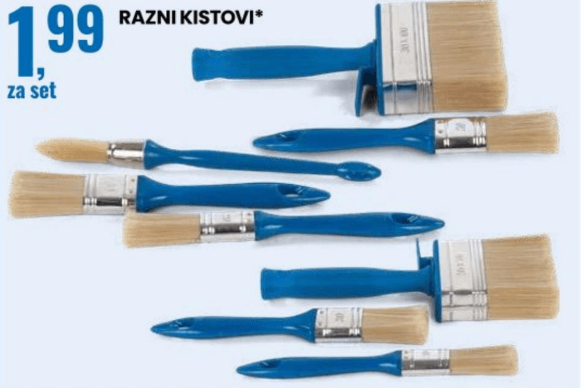 Razni kistovi za set - Akcija u trgovini Eurospin