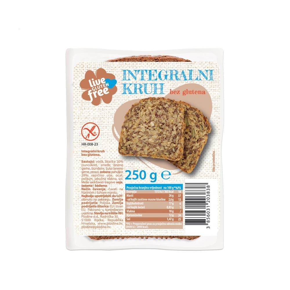Live Gluten Free trajni kruh 250 g Akcija u trgovini Plodine