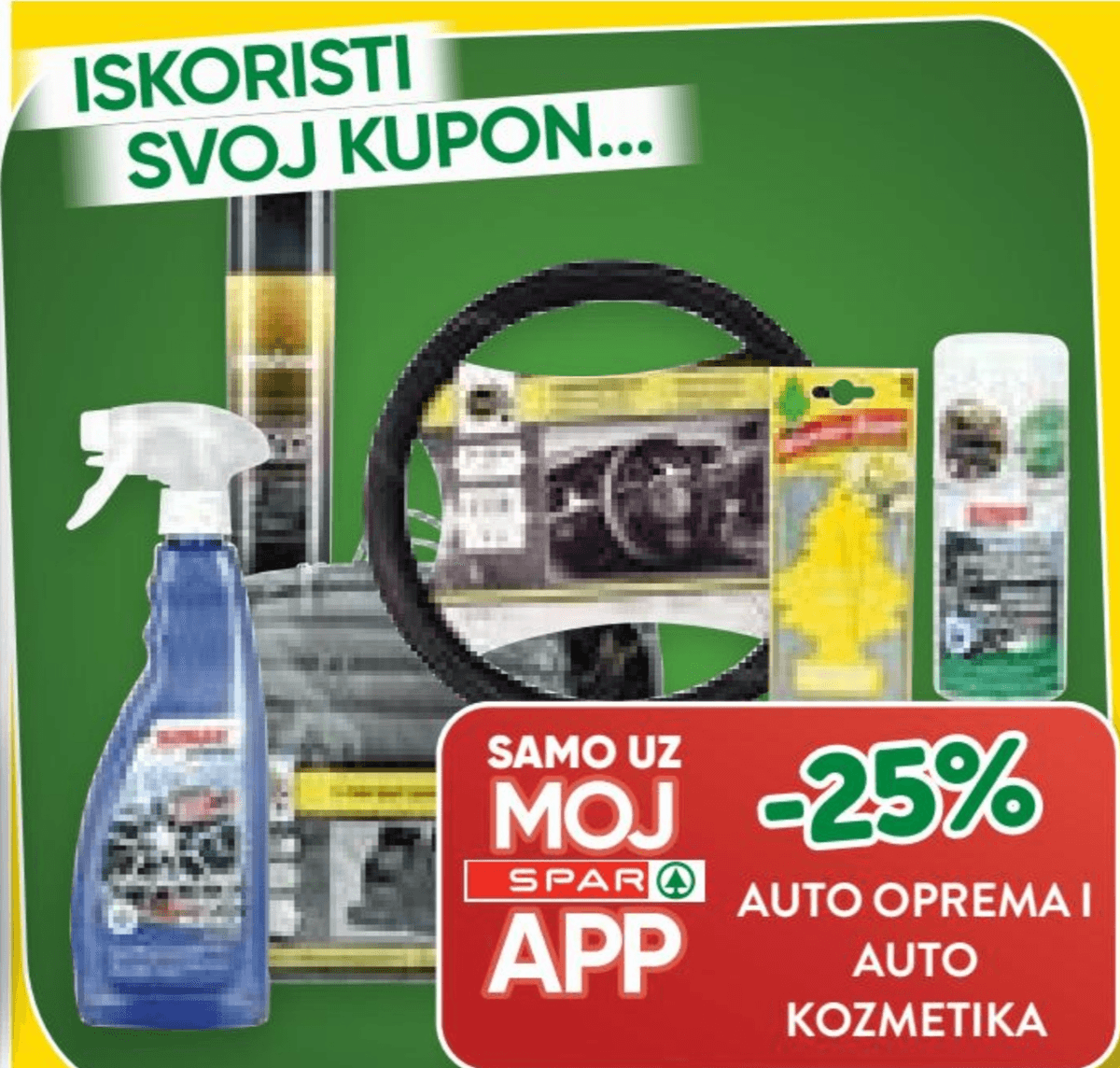 Auto oprema i auto kozmetika - Akcija u trgovini Spar