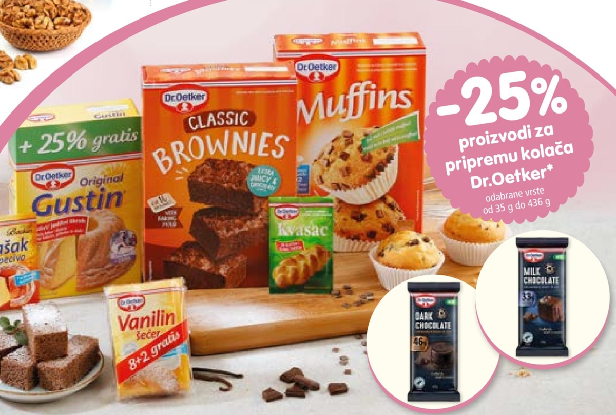 Proizvodi za pripremu kolača Dr.Oetker od 35 g do 436 g Dr. Oetker - Akcija u trgovini Interspar