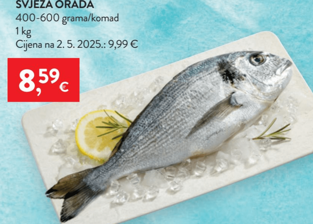 Svježa orada 1 kg - Akcija u trgovini Spar