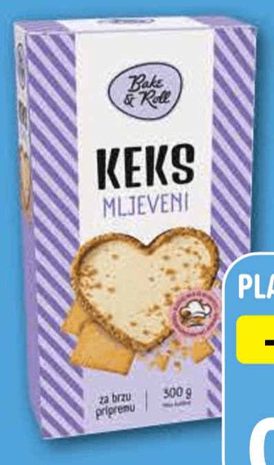 BAKE&ROLL Mljeveni keksi 300 g - Akcija u trgovini Plodine