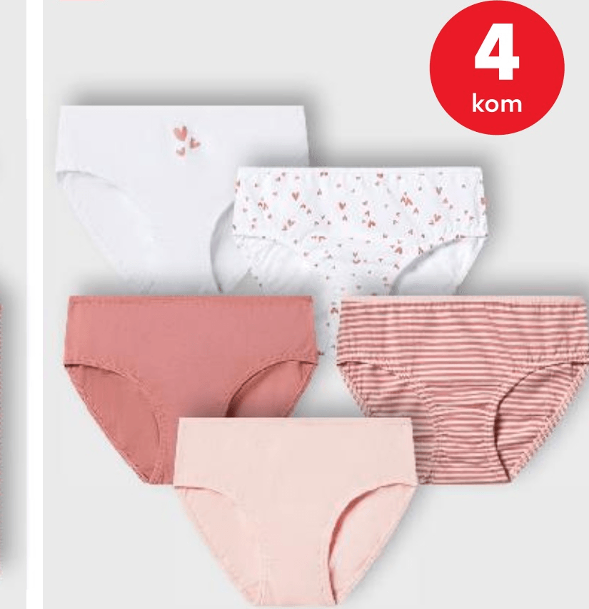 Slip gaćice za djevojčice 4 kom Kuniboo - Akcija u trgovini Kaufland