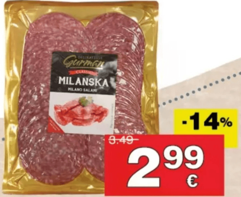 Milanska salama 200 g Gurman - Akcija u trgovini Stanić Diskont