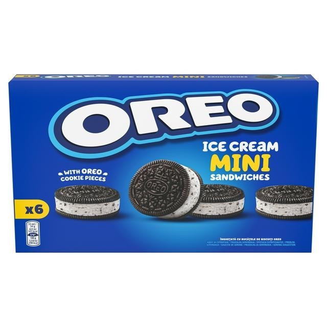 Oreo Ice Cream Mini Sandwiches 6 x 55 ml/ 204 g Akcija u trgovini Stanić Diskont