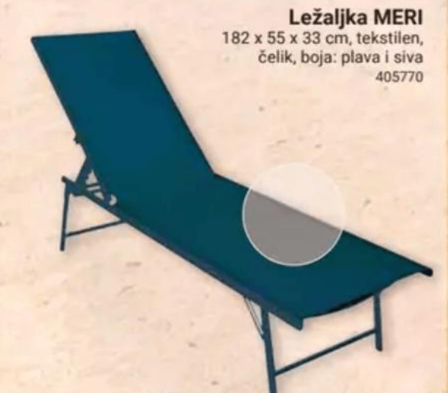 Ležaljka MERI - Akcija u trgovini Pevex