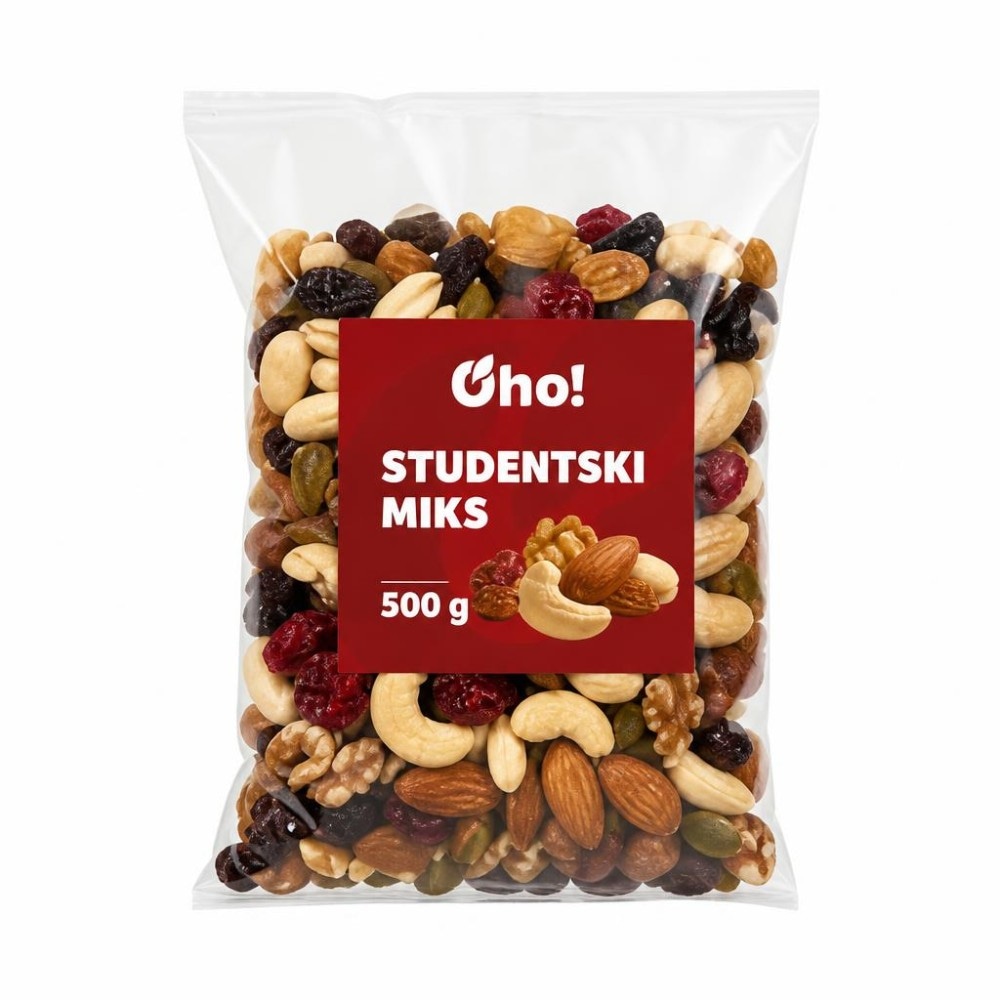 Oho! Energetski ili studentski mix 500 g Akcija u trgovini Plodine
