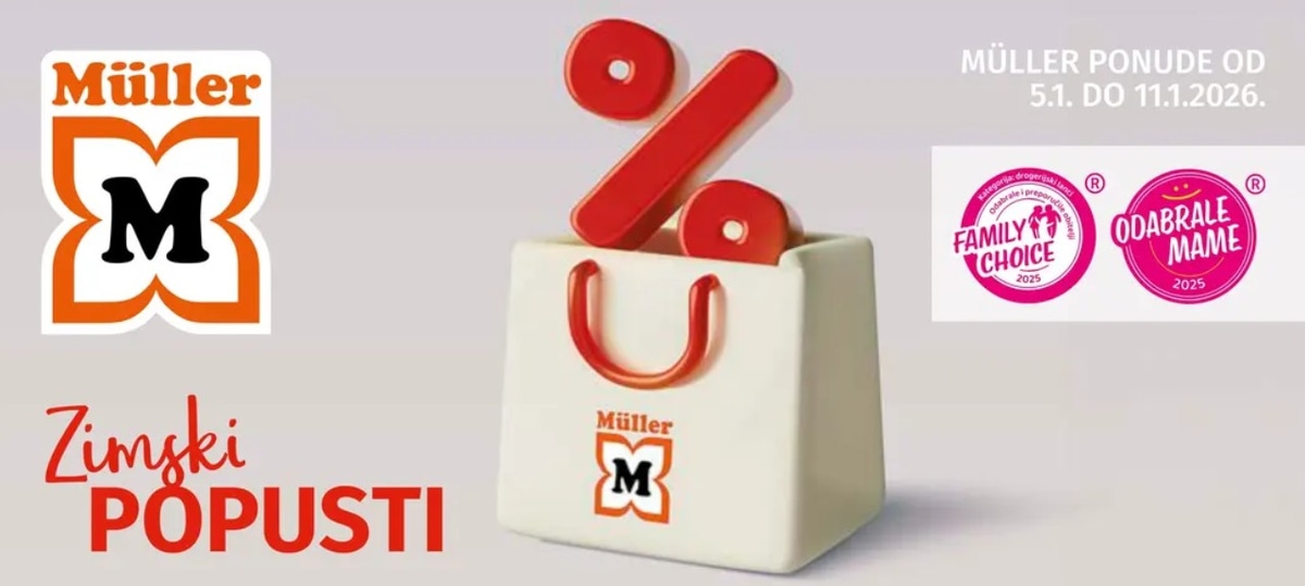 Top ponude: Mueller katalog "Ponude za velike i male" od 05.01. do 11.01.2026