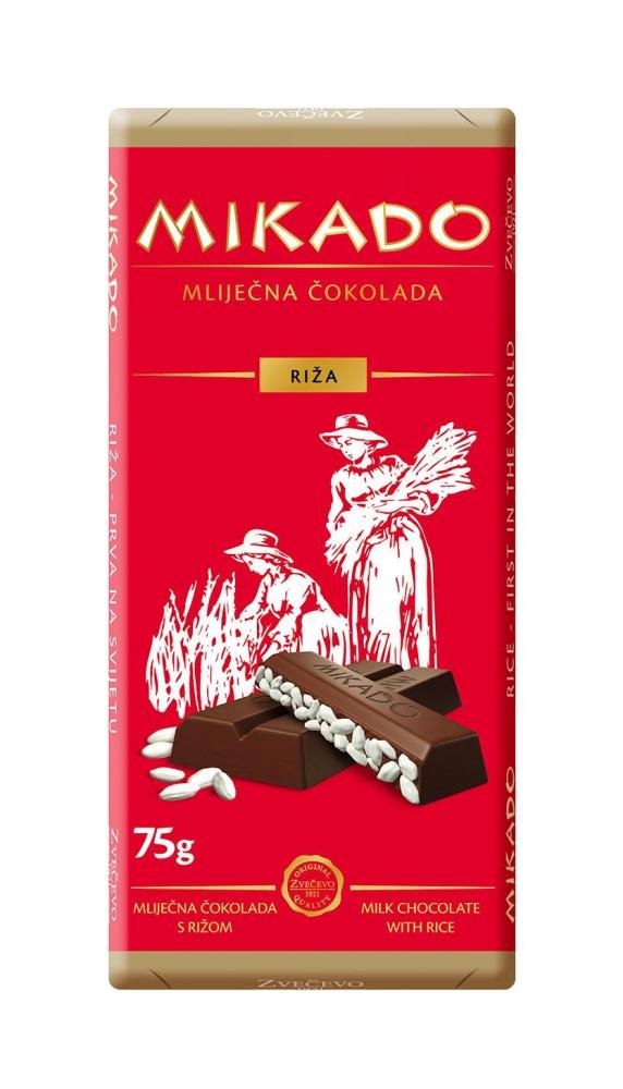 Čokolada s rižom Mikado 75g Zvečevo Akcija u trgovini Vrutak