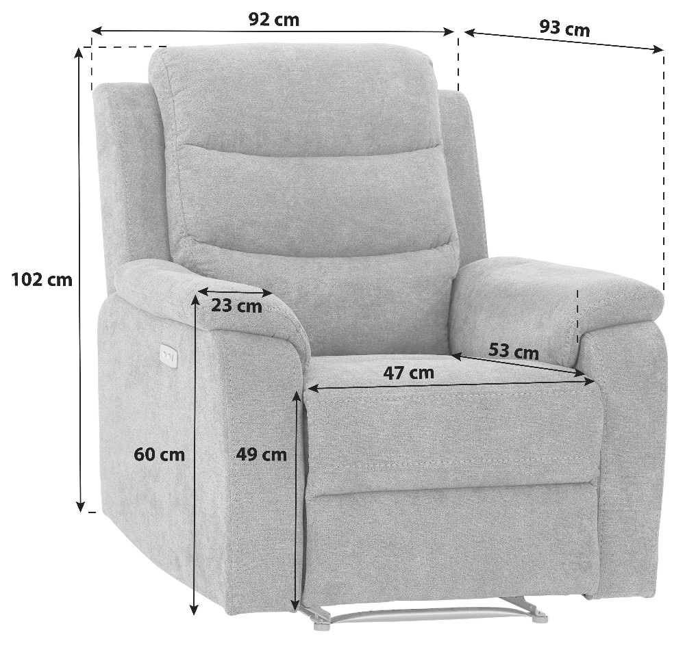 Relax fotelja BERTO 95x78cm Akcija u trgovini Harvey Norman