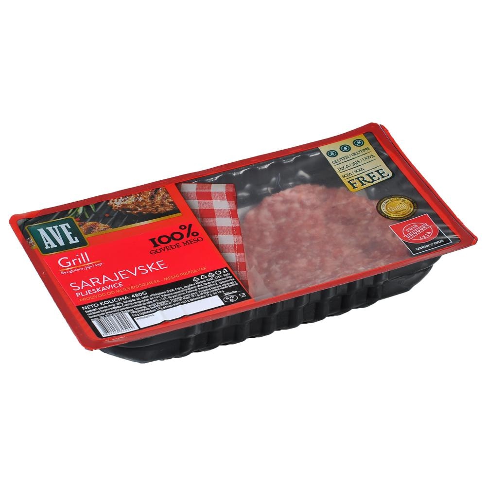 Leskovačka pljeskavica 480g AVE Grill - Akcija u trgovini Konzum