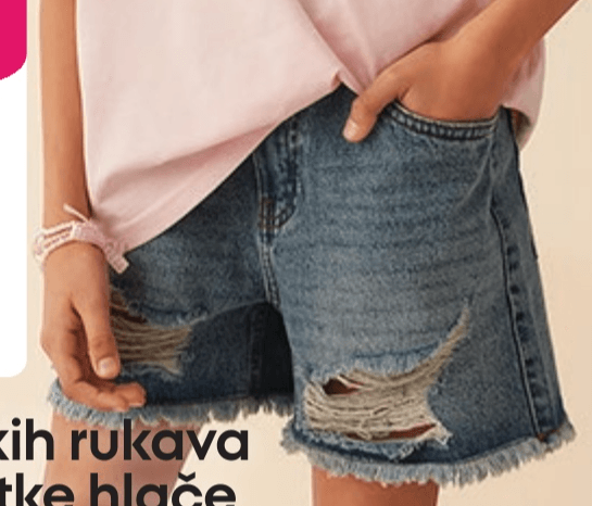 Traper kratke hlače za djevojčice - Akcija u trgovini Pepco