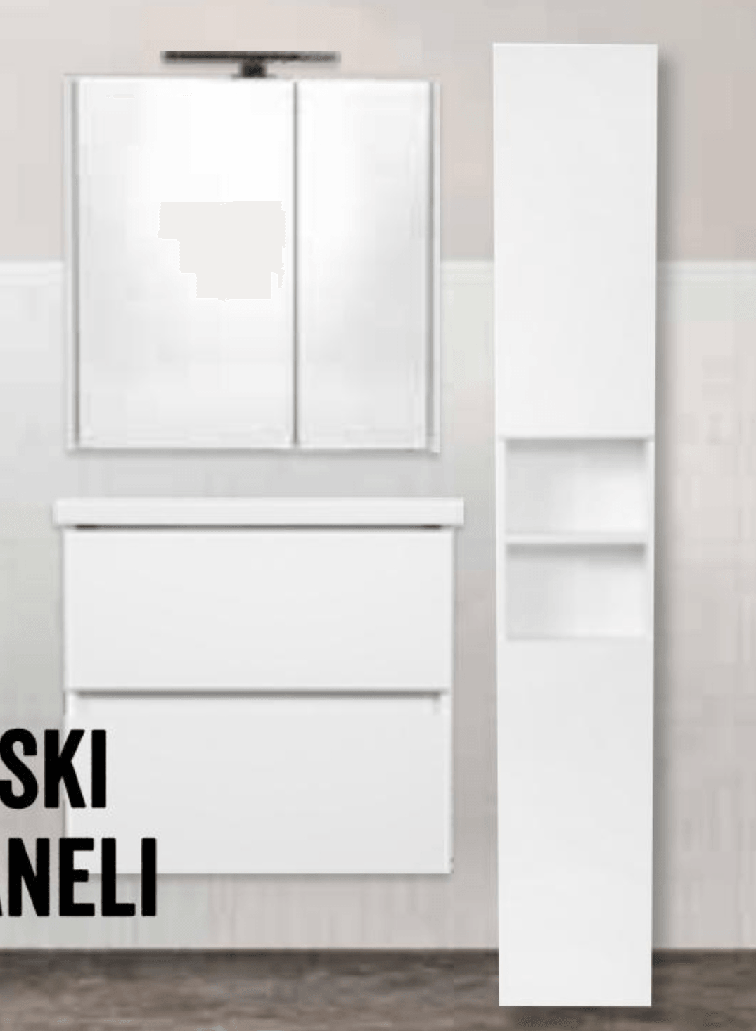 Izdvojeni kupaonski namještaj Omega Paneli - Akcija u trgovini Pevex