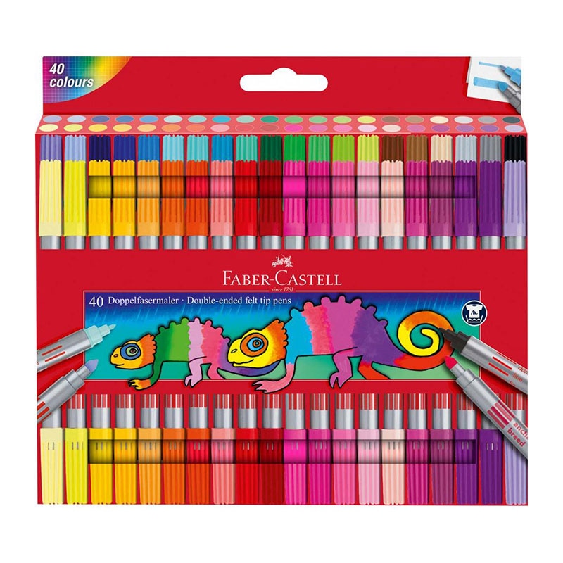 Faber Castell Flomasteri s dvostrukim vrhom 40 kom - Akcija u trgovini Mueller