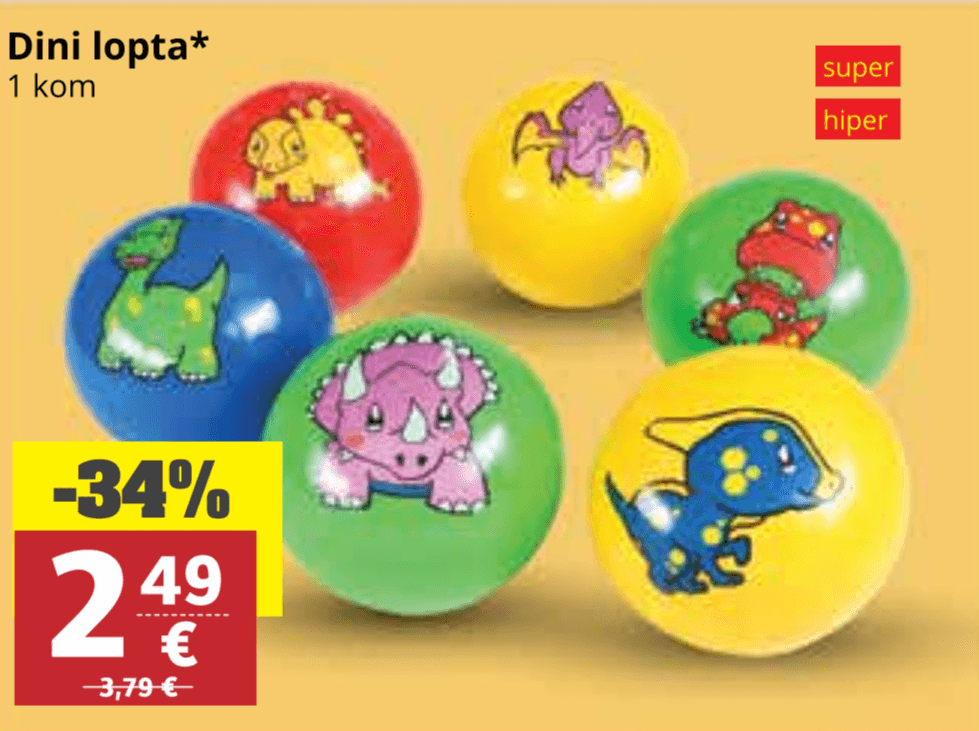 Dini lopta 1 kom - Akcija u trgovini Ribola