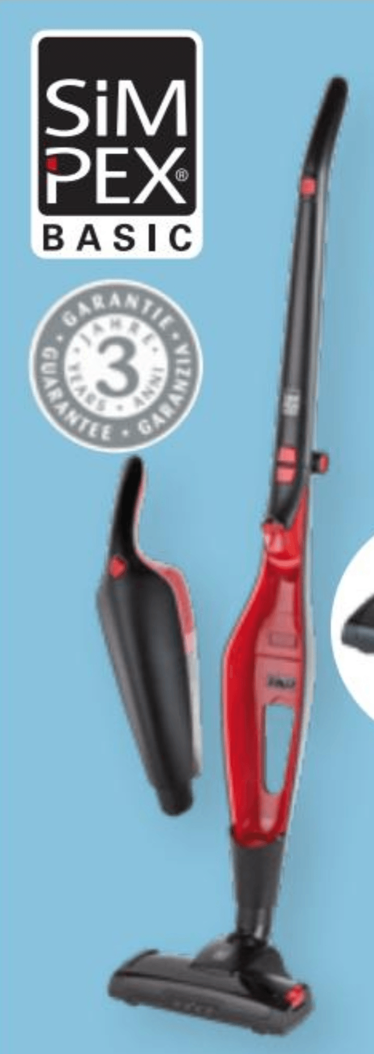 Aku štapni i ručni baterijski usisavač 2u1 Simpex 33079 1 kom - Akcija u trgovini Spar