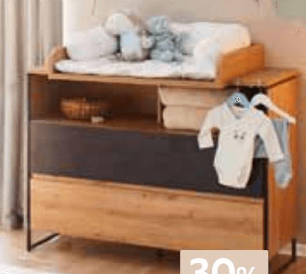 Komoda za previjanje 120x77,8 cm, v. 106 cm - Akcija u trgovini Lesnina