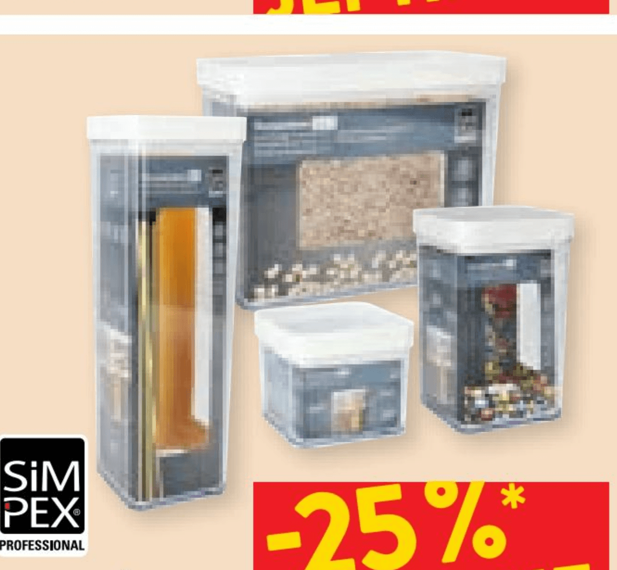 Doze za čuvanje namirnica SIM PEX PROFESSIONAL - Akcija u trgovini Spar