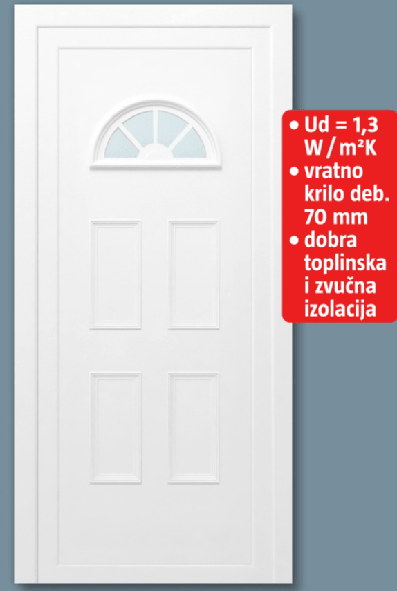 PVC ulazna vrata 'Madrid KT04' - Akcija u trgovini Bauhaus