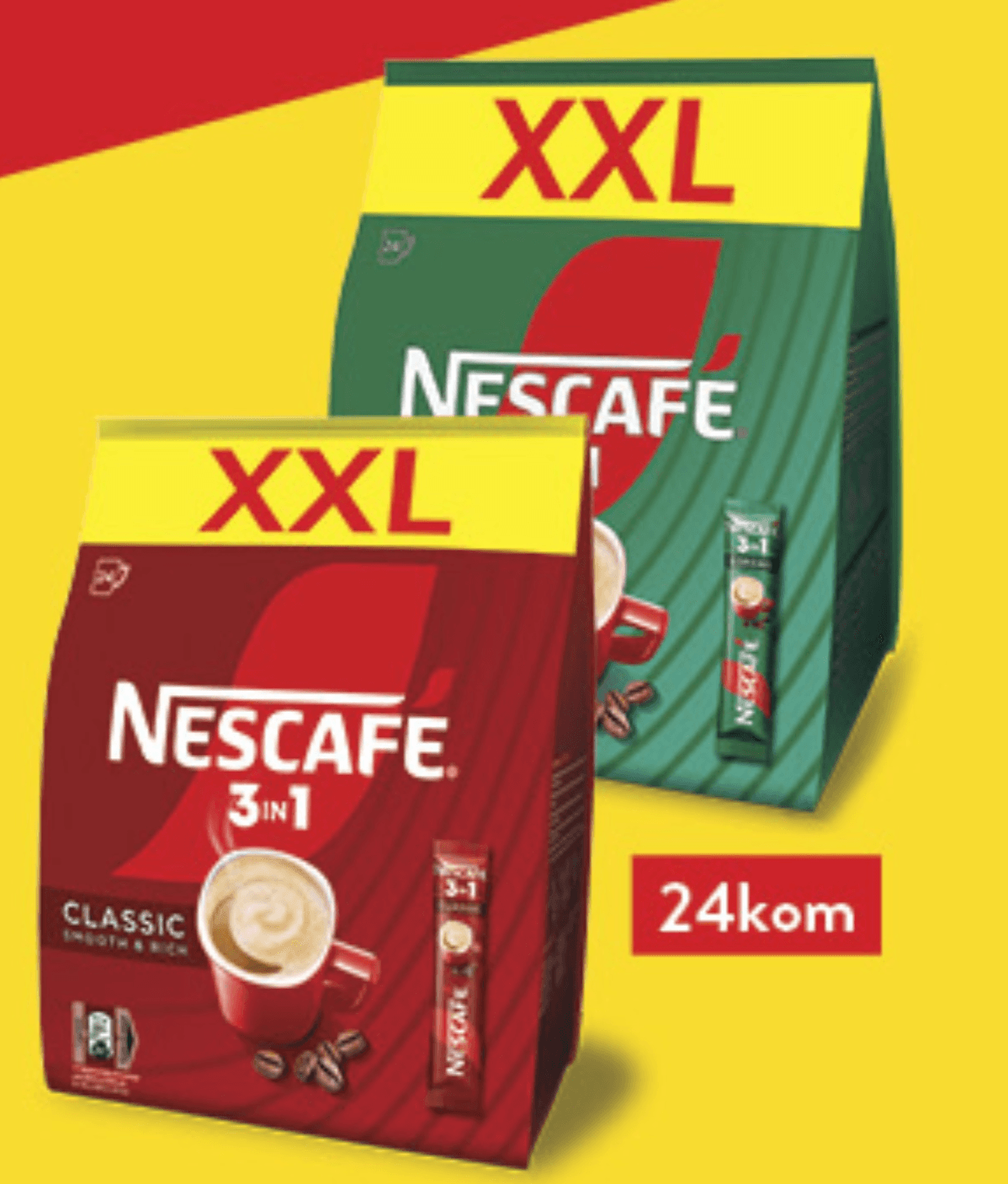 Nescafé 3u1 instant kava 24/1, 336g-372g - Akcija u trgovini Konzum
