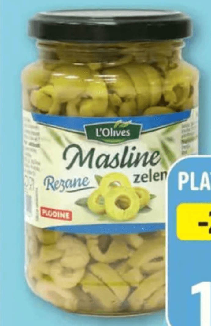 Zelene masline otkoštene rezane L'Olives 340 g - Akcija u trgovini Plodine