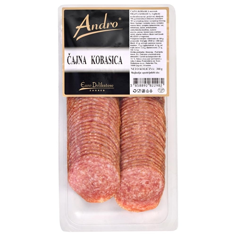 Čajna kobasica, Kulen 650 g Andro Akcija u trgovini Konzum