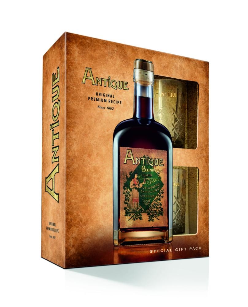 Pelinkovac Antique Lux + Čaša 0,70L Badel - Akcija u trgovini Vrutak