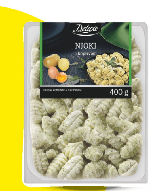 Svježi njoki s koprivom 400 g Deluxe - Akcija u trgovini Lidl