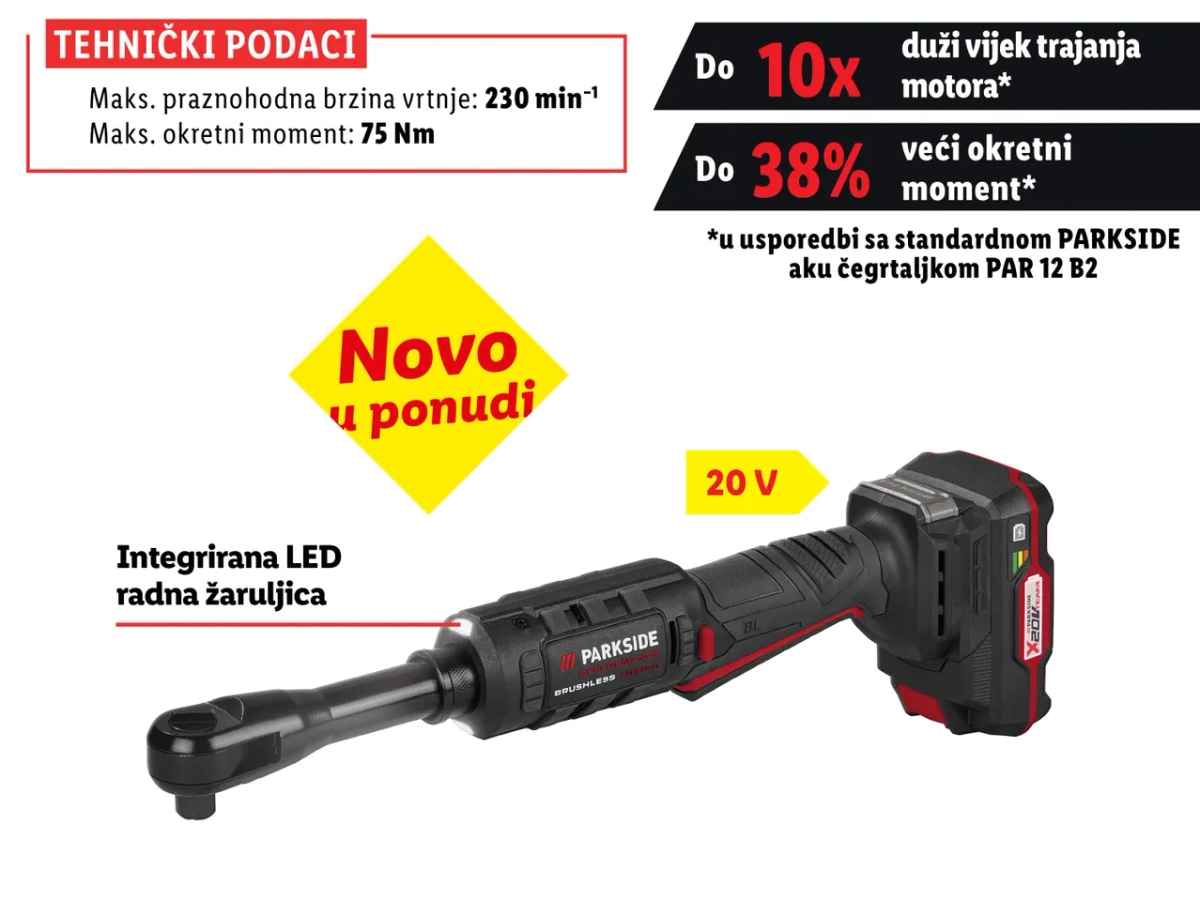 PARKSIDE PERFORMANCE® Aku čegrtaljka 20V - Akcija u trgovini Kaufland