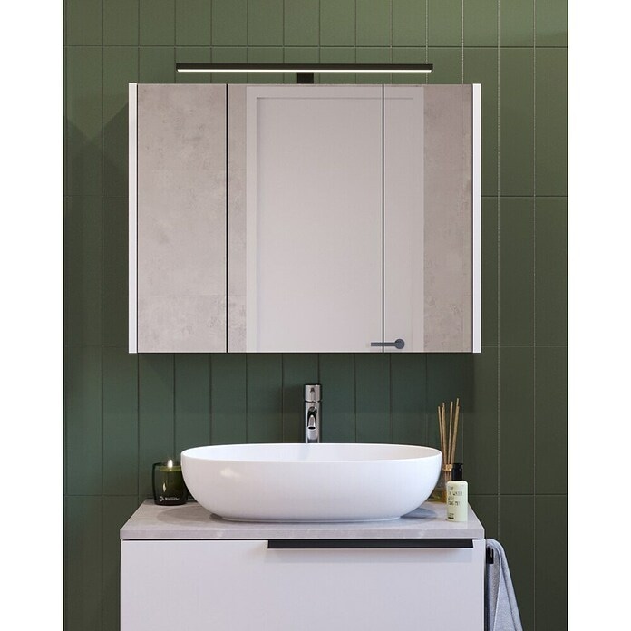 Ogledalo s ormarićem i LED rasvjetom LATERAL - Akcija u trgovini Pevex