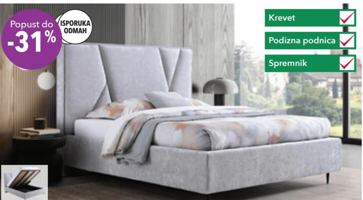 Krevet WAVE 180cm - Akcija u trgovini Harvey Norman