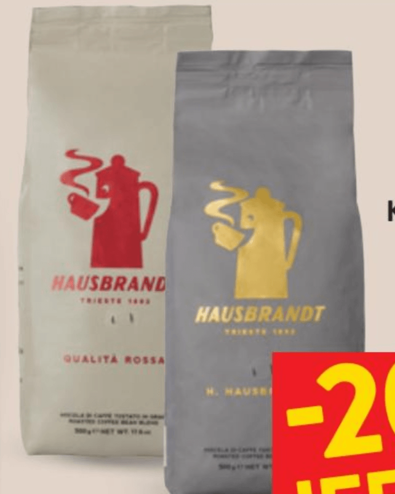 Kapsule za kavu ili kava u zrnu Hausbrandt od 50 g do 500 g - Akcija u trgovini Spar