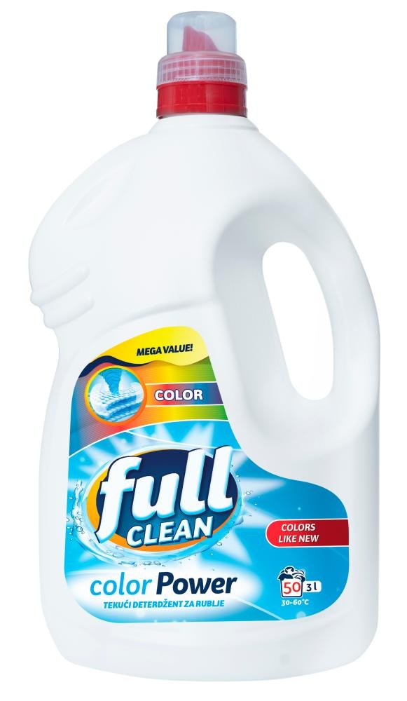 Deterdžent tekući za rublje Color clean 3 l FULL - Akcija u trgovini NTL