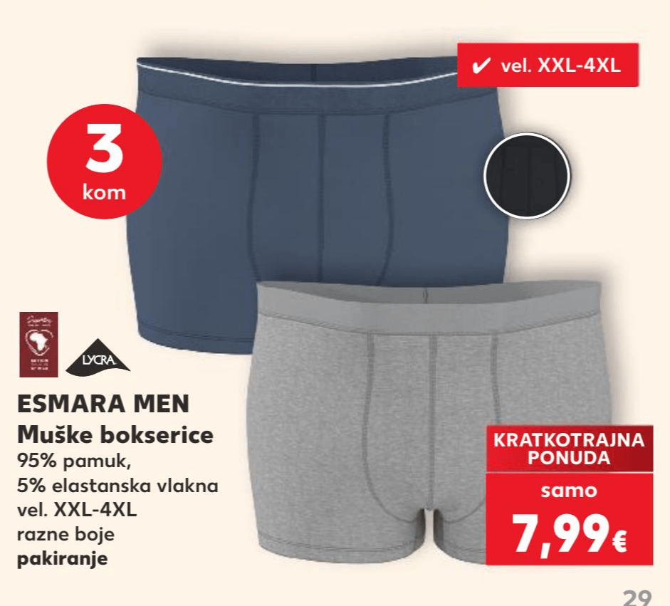 ESMARA MEN Muške bokserice 3 kom - Akcija u trgovini Kaufland