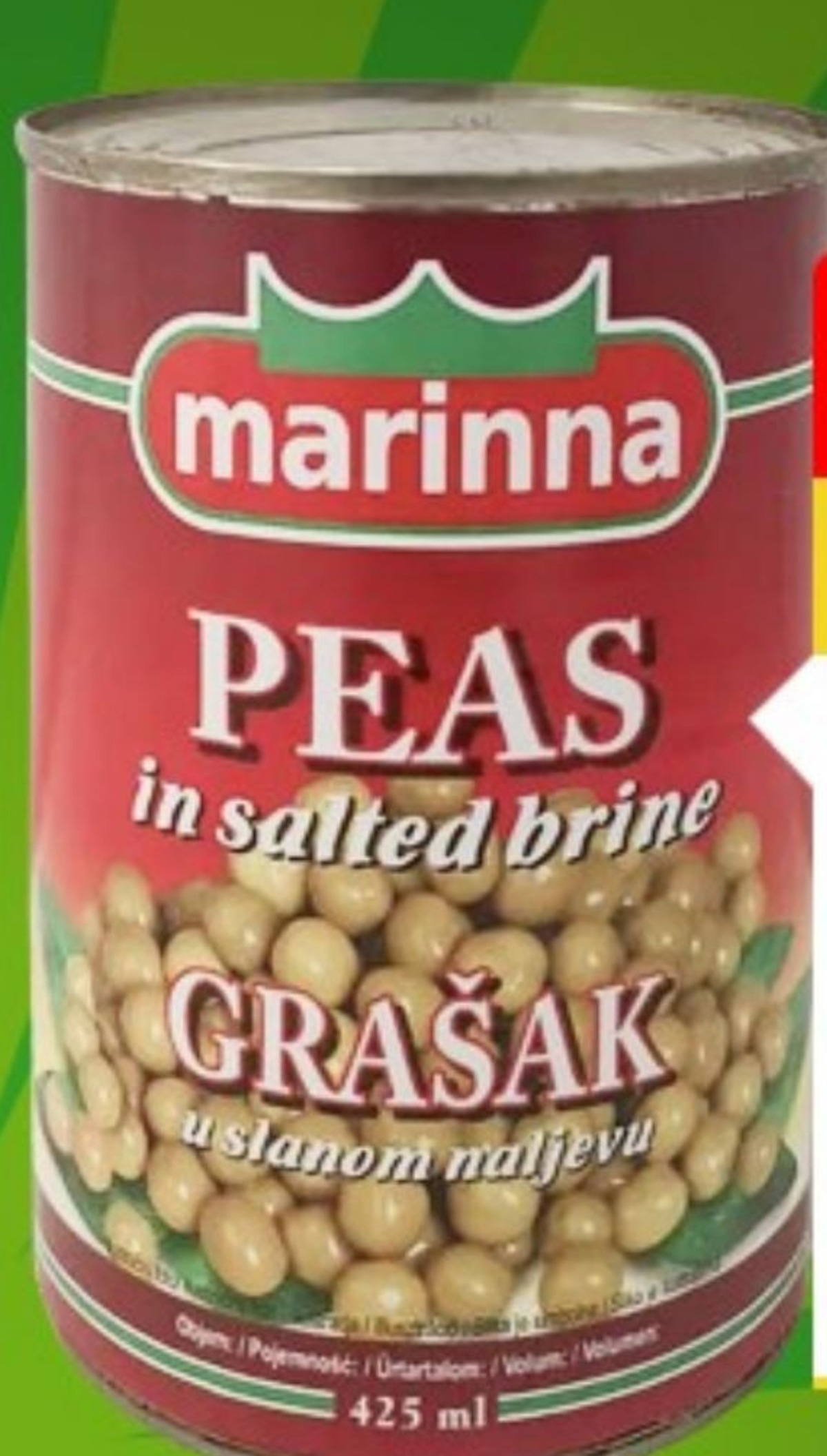 Marinna Grašak 400/240g - Akcija u trgovini Žabac